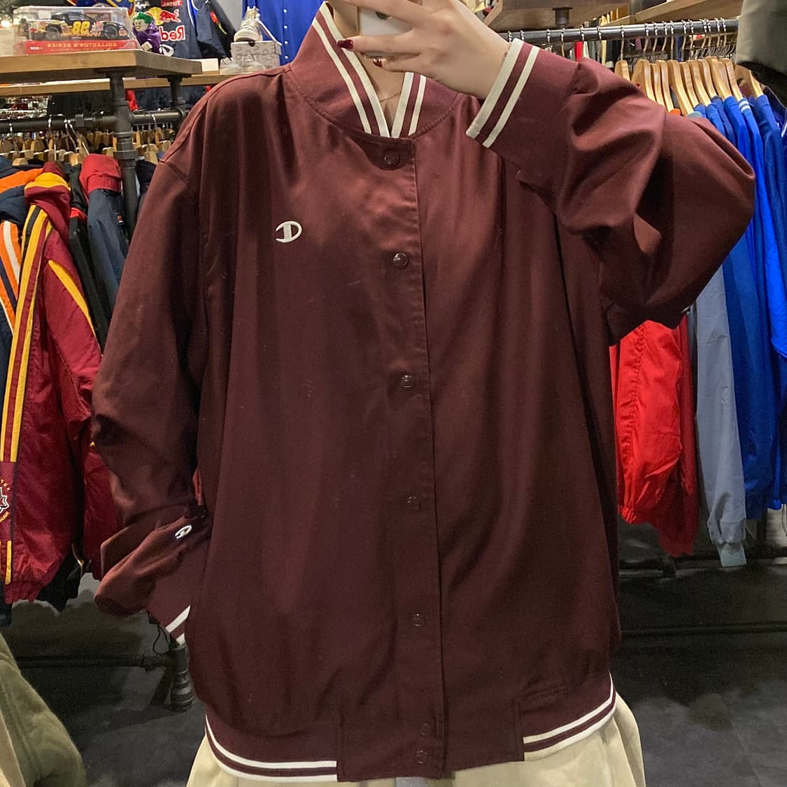 [IM] 챔피온 버건디 오버핏 블루종 자켓 상품이미지2