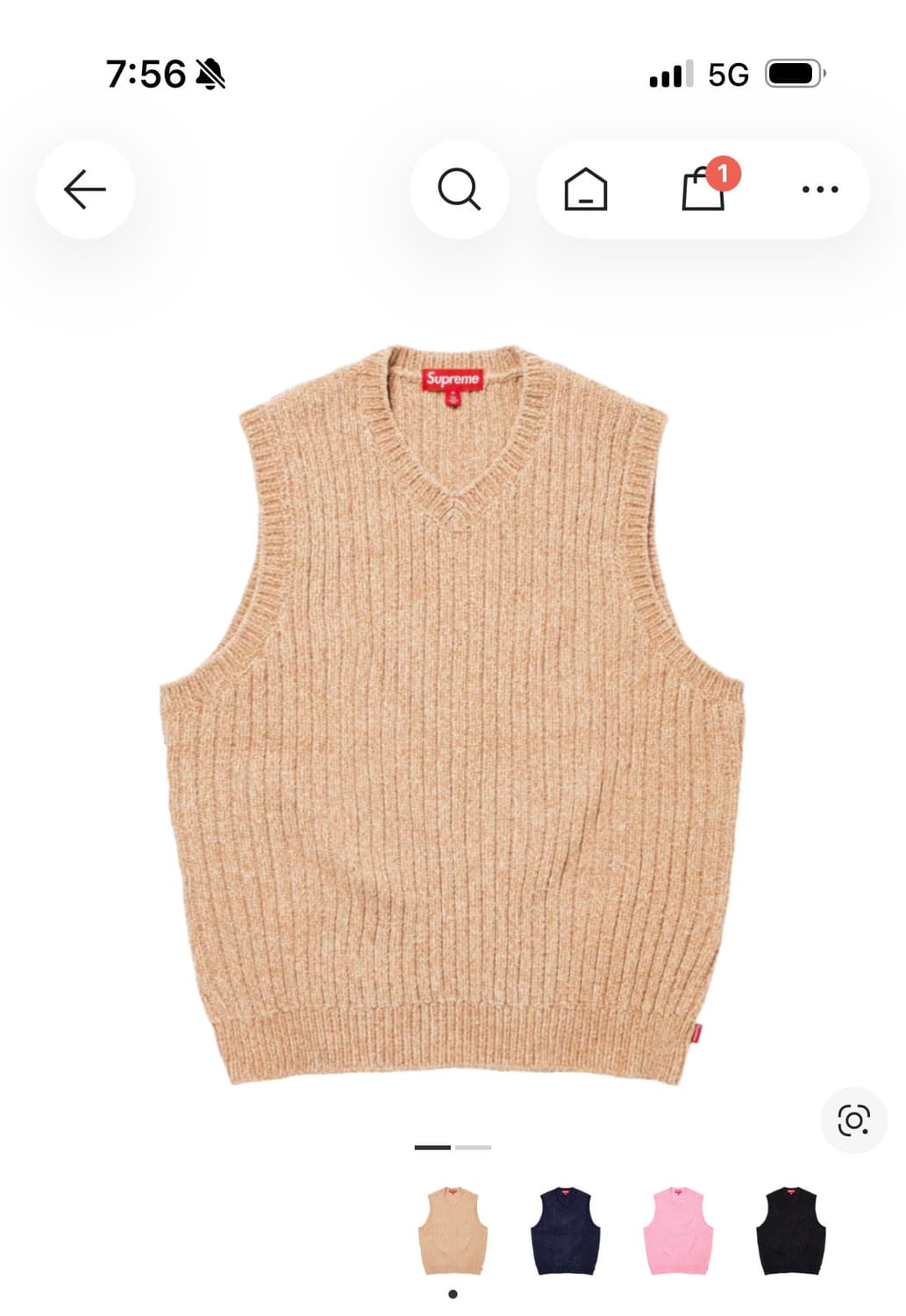 슈프림 24f/w 니트베스트 M사이즈 상품이미지1