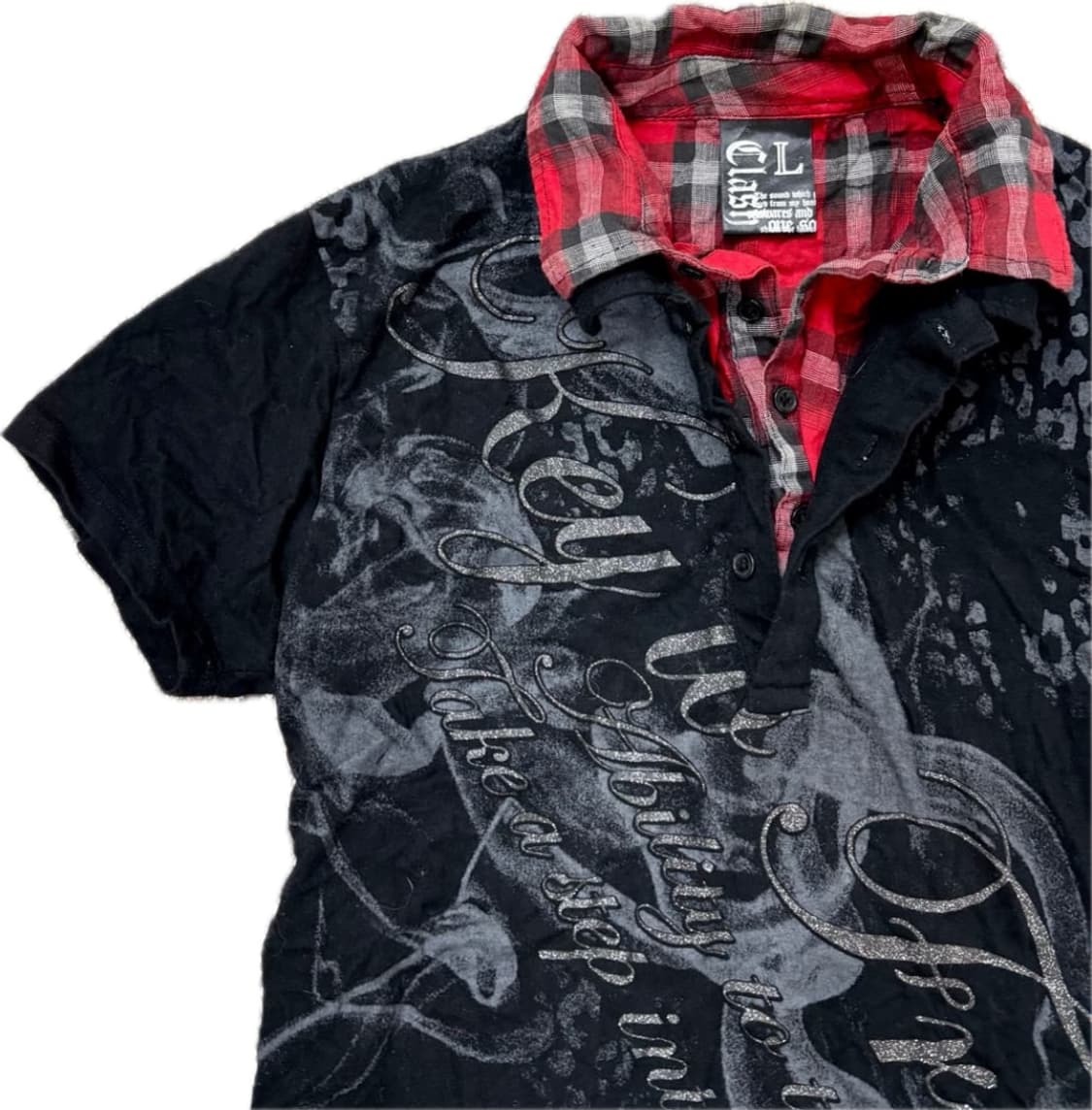 "Clash" 00's Design Check Layered Leopar 상품이미지2