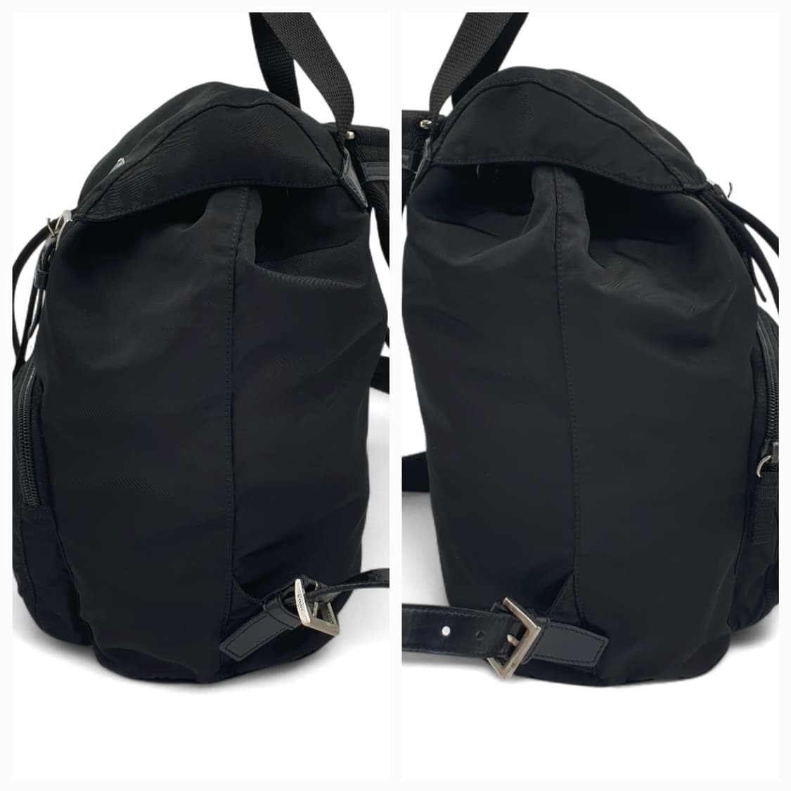 프라다 리나일론 원포켓 블랙 백팩 B4650F 상품이미지3