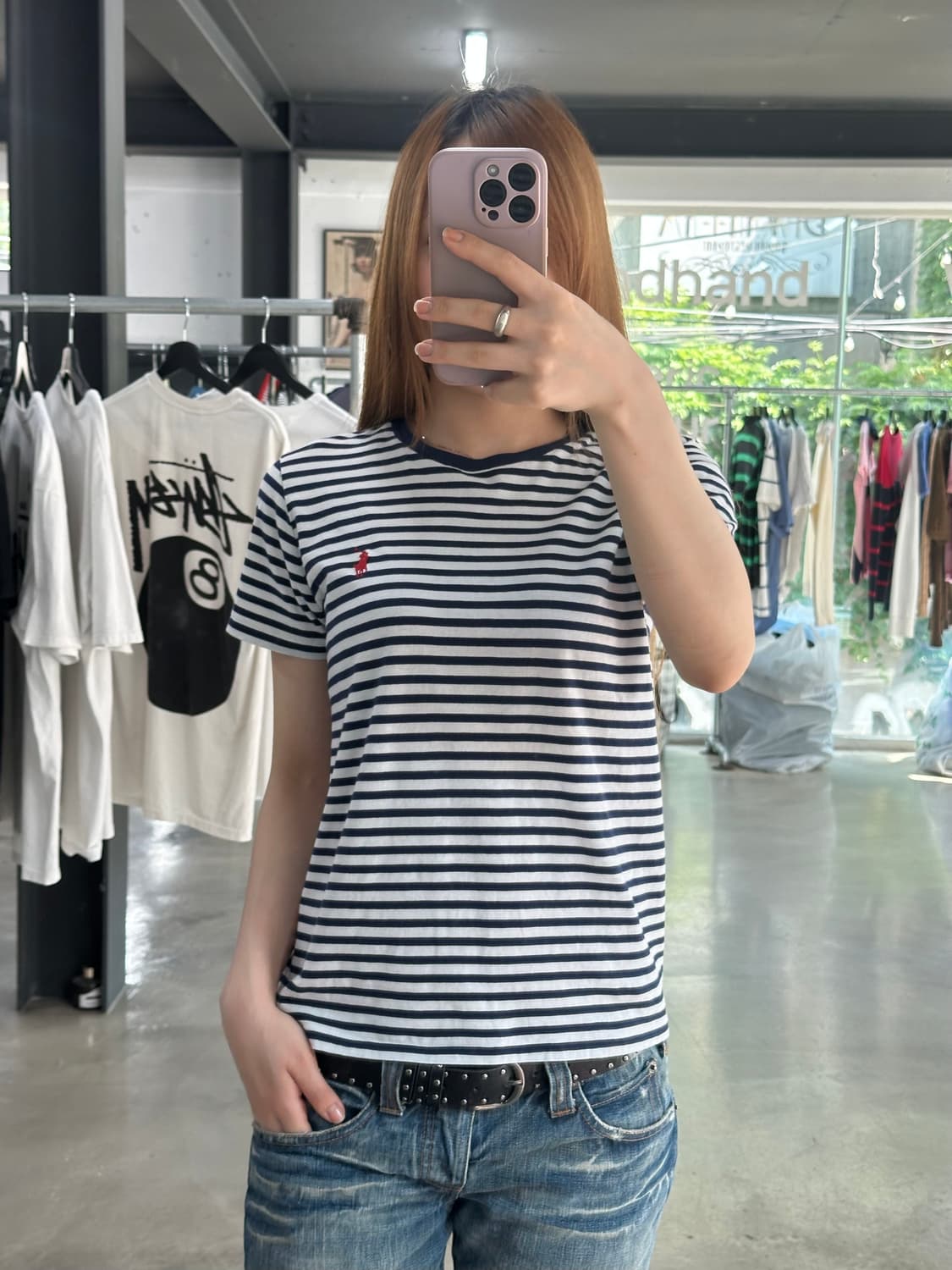 폴로랄프로렌 큐알텍 포니 스트라이프 반팔티 상품이미지1