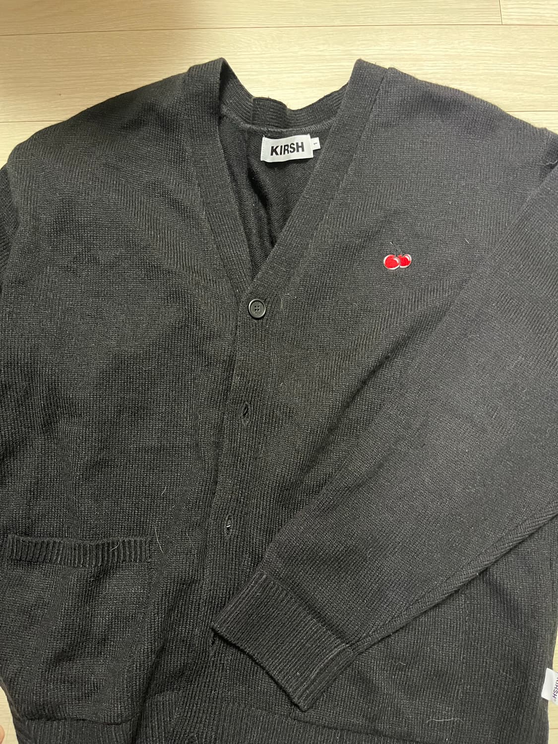 키르시 블랙 니트 가디건 상품이미지1