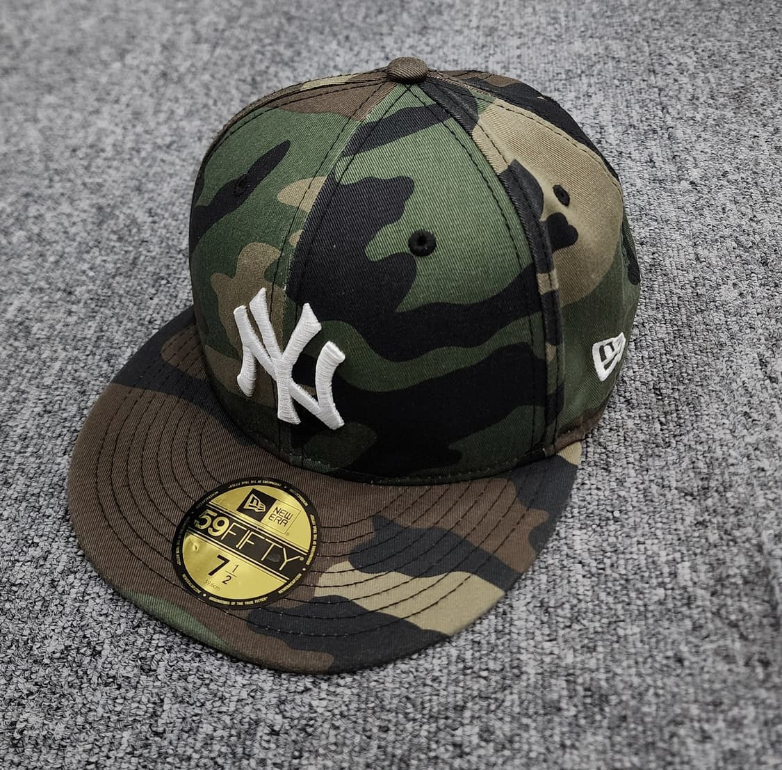 뉴에라 뉴욕 양키즈 우드랜드 카모 59FIFTY 7 1/2 스냅백 모자 상품이미지1