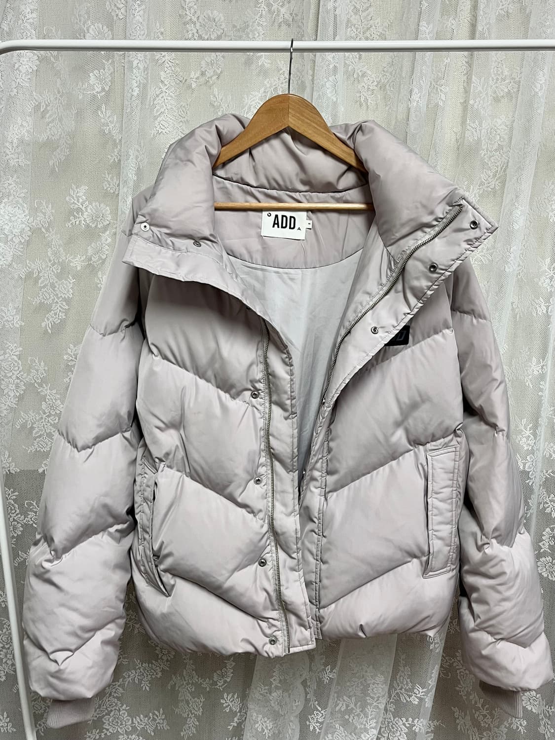 2) 에드 ADD 덕다운 패딩 라이트 그레이 상품이미지3