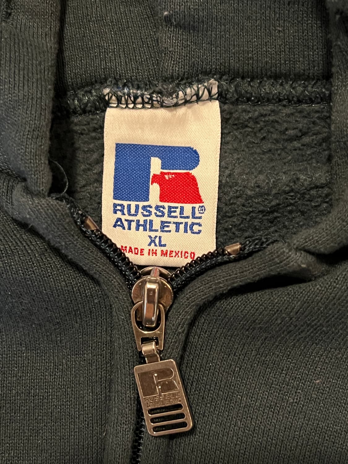 90s 러셀 빈티지 후드집업 그린 XL 상품이미지6