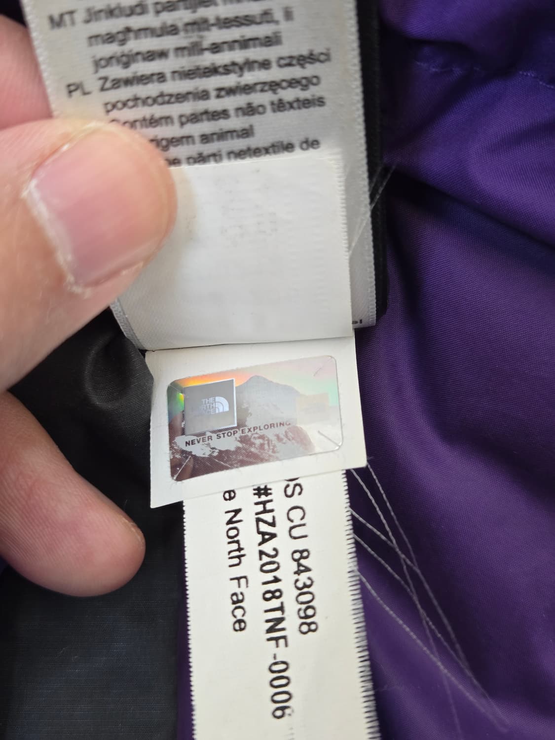 노스페이스 눕시 패딩 퍼플/블랙 상품이미지8