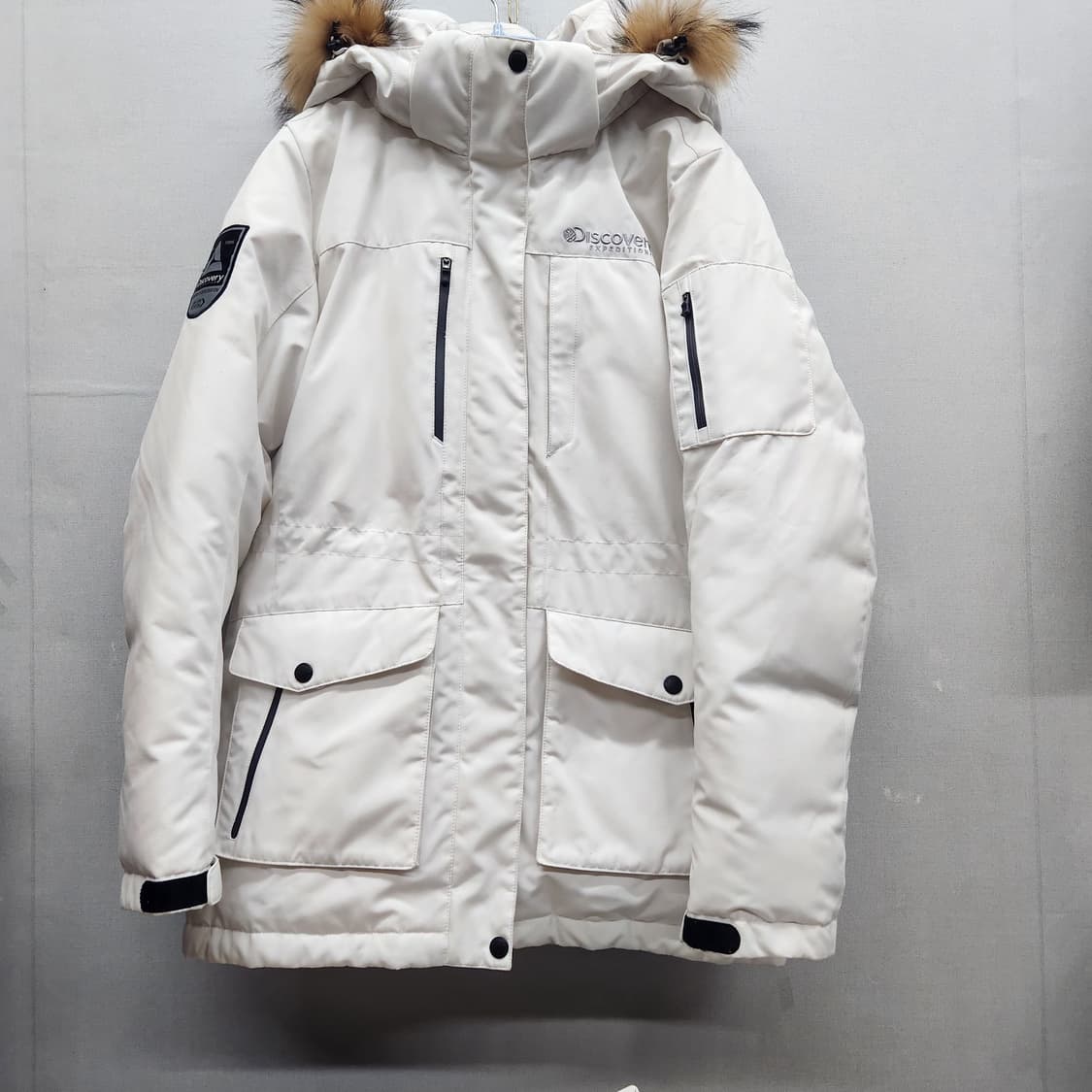 디스커버리 익스페디션 후드(너구리) 구스다운 패딩95(M)남여공용 상품이미지1