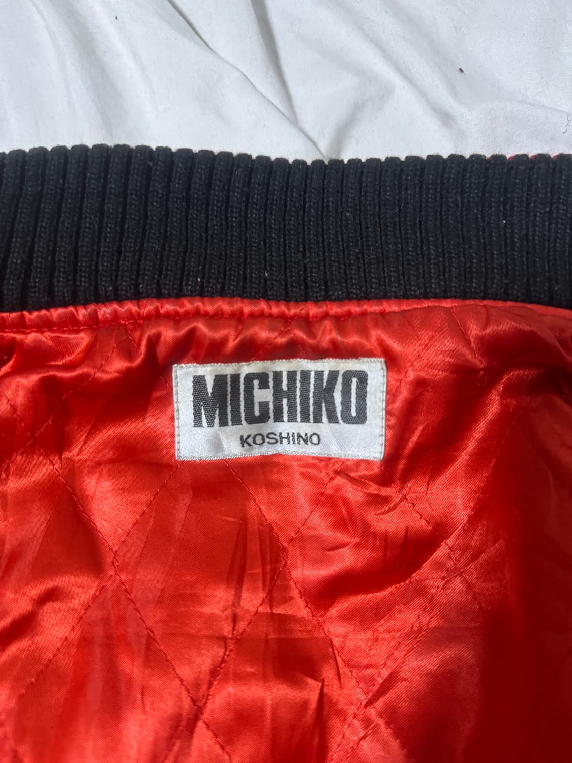 미치코 코시노 울 레더 바시티 자켓 상품이미지6