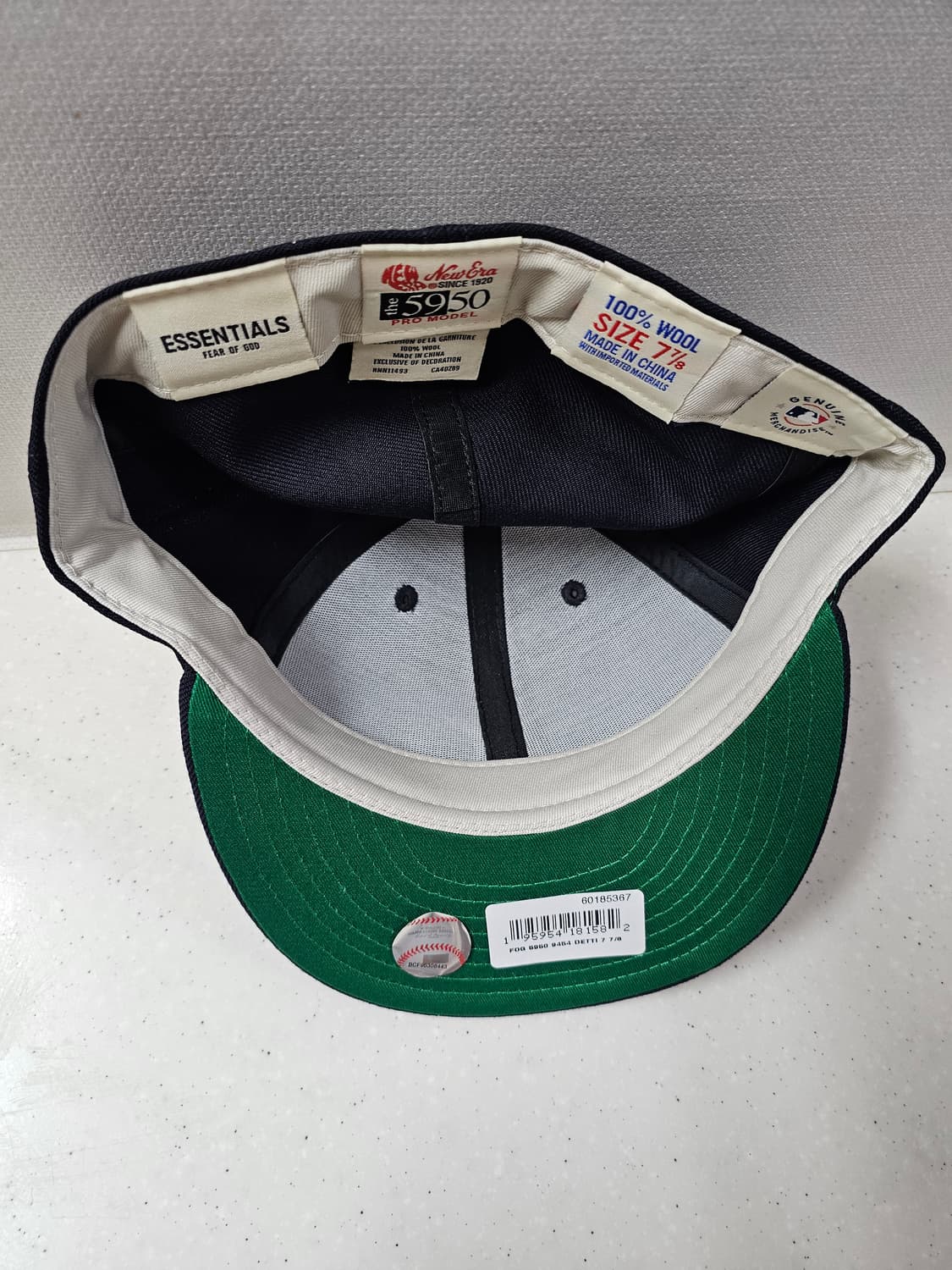 [새상품][7 7/8] 피어오브갓 에센셜 뉴에라 59FIFTY 네이비 상품이미지5