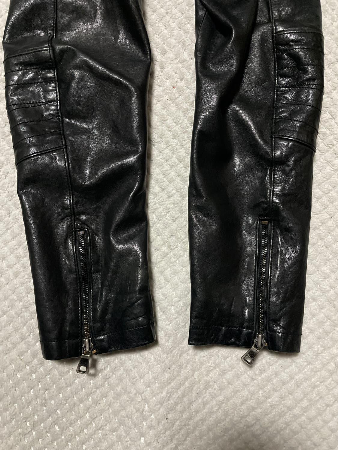 [50] 광희시장 웨스턴 무드 램스킨 양가죽 절개 레더 자켓 상품이미지8