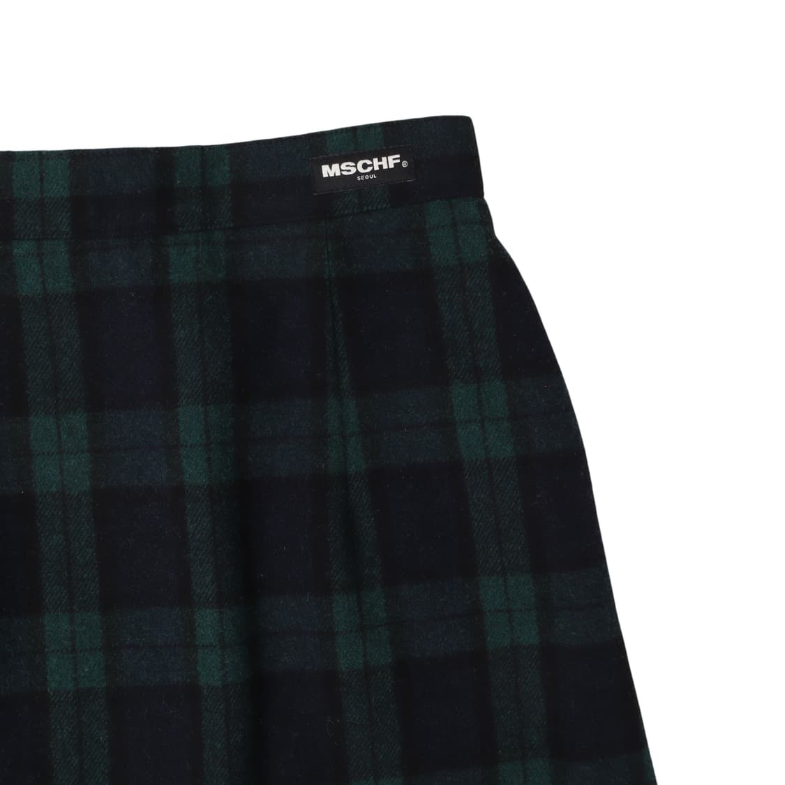 미스치프 그린 울 체크 미니스커트 상품이미지5