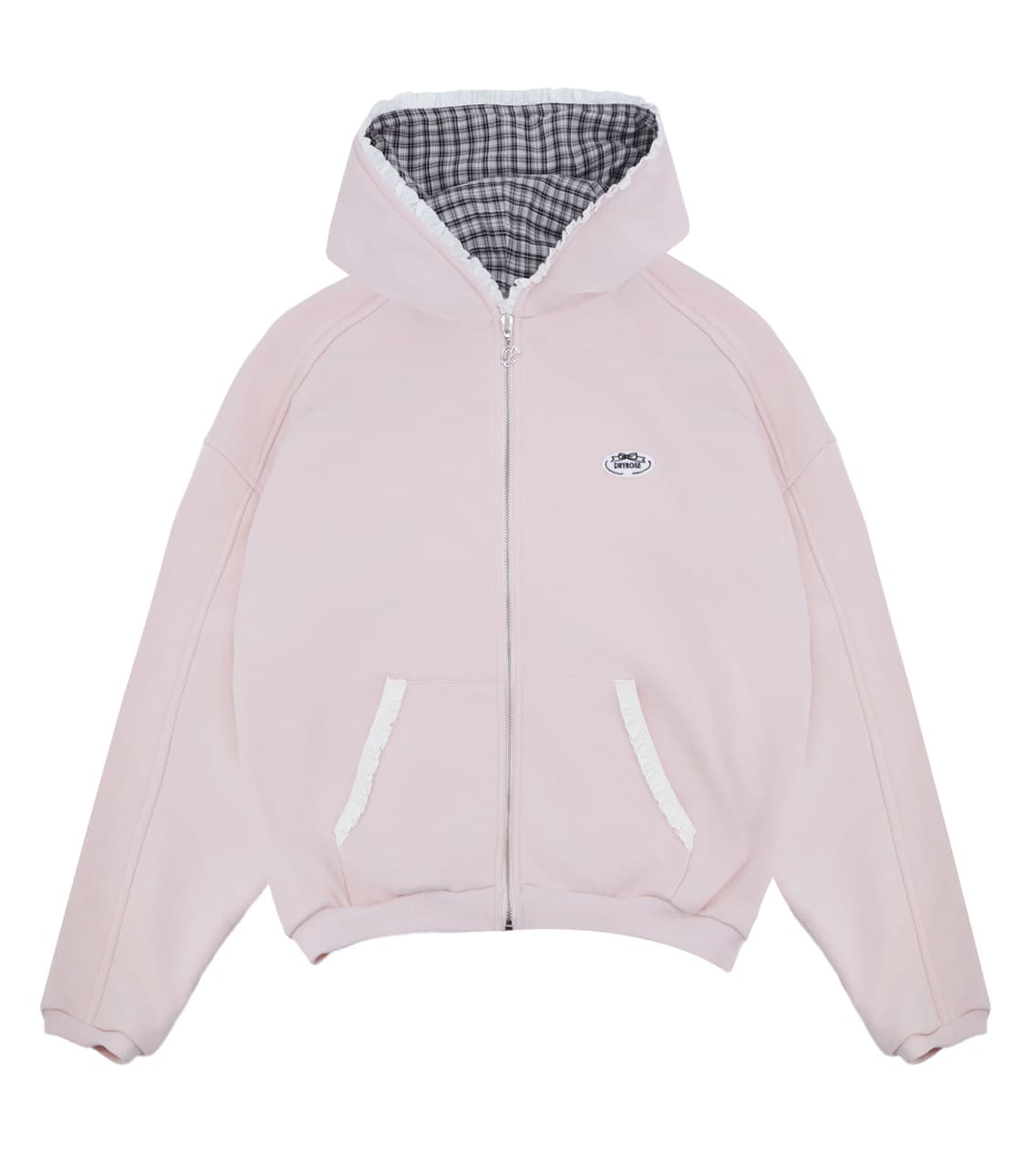 (택포) 드라이로즈 빅 리본 후디 후드집업 핑크 상품이미지1