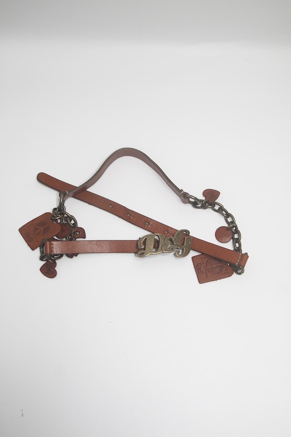 돌체앤가바나 아카이브 레더 참 체인 벨트 상품이미지1