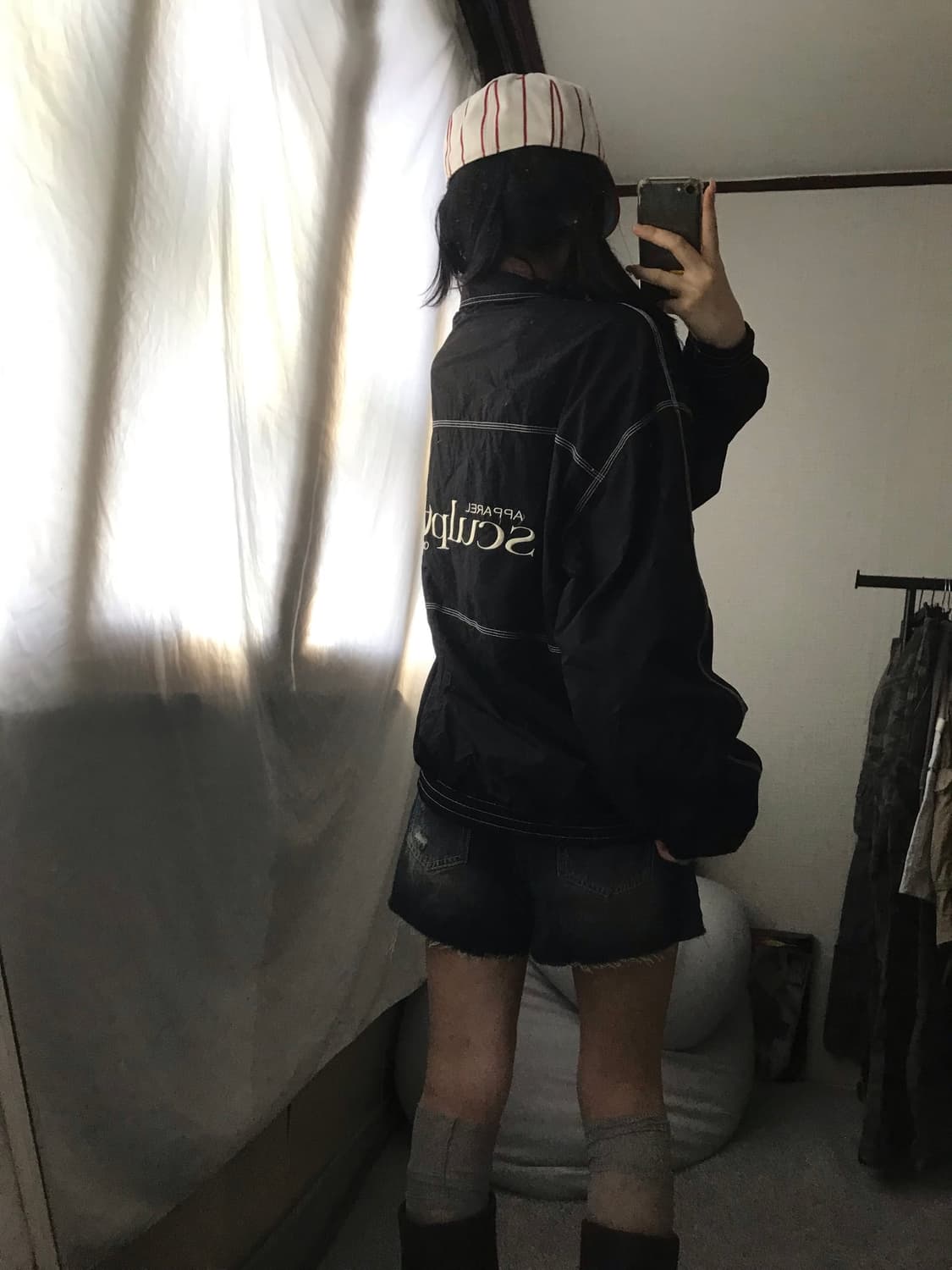 스컬프터 블랙 스티치 바람막이 상품이미지5