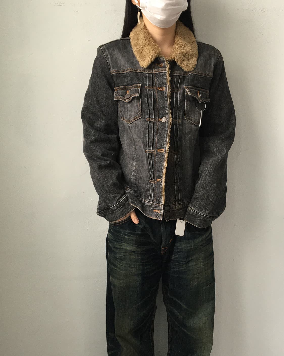 Gap fake fur point denim jacket 상품이미지6