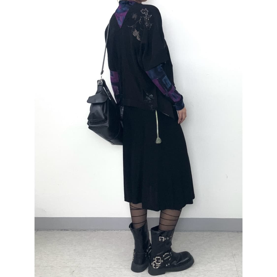 빈티지 오리엔탈 블랙 반팔 상품이미지4