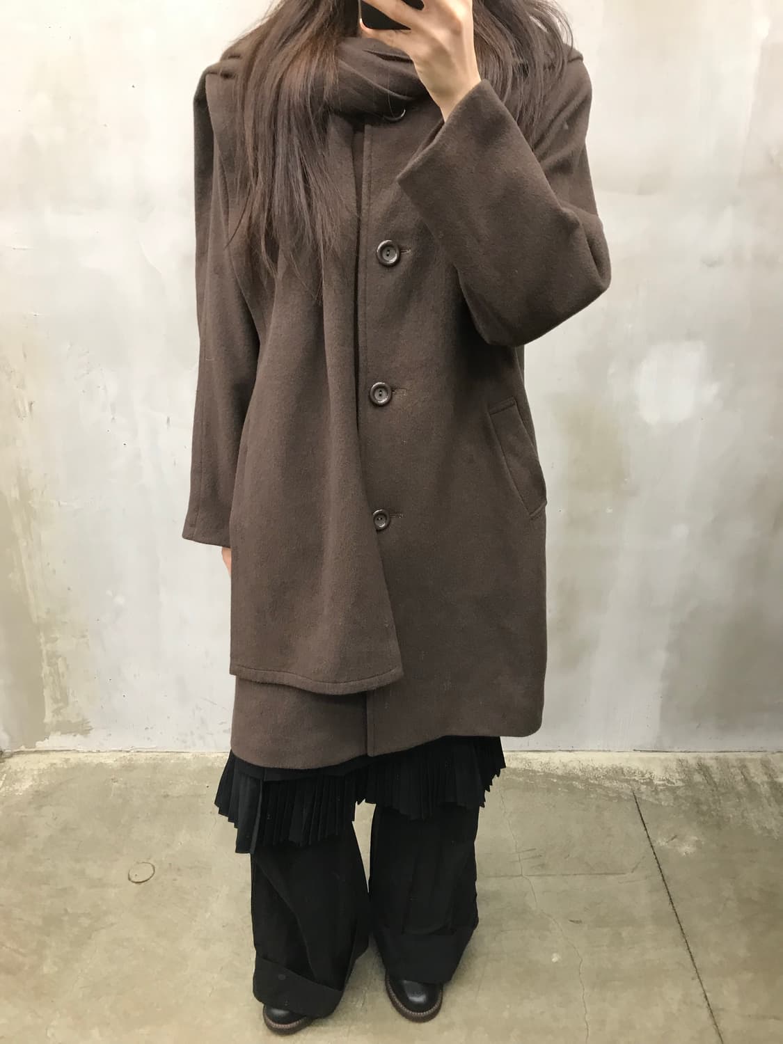 Scarf detail coat 상품이미지1