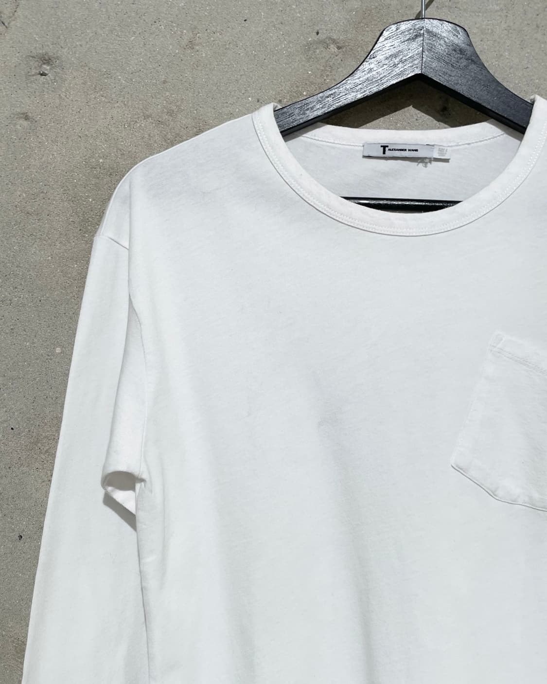 알렉산더 왕 화이트 싱글 포켓 코튼 롱 슬리브 상품이미지2