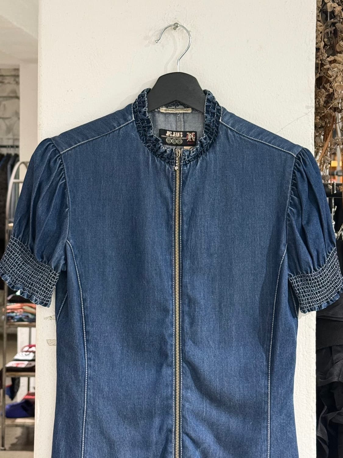장 폴 고티에 진스 90s 집업 데님 블라우스 상품이미지4