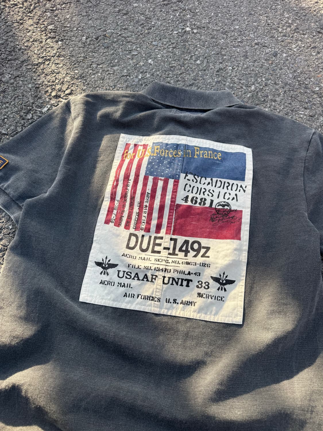 아비렉스 패치 성조기 워싱 PK 반팔티셔츠  상품이미지2