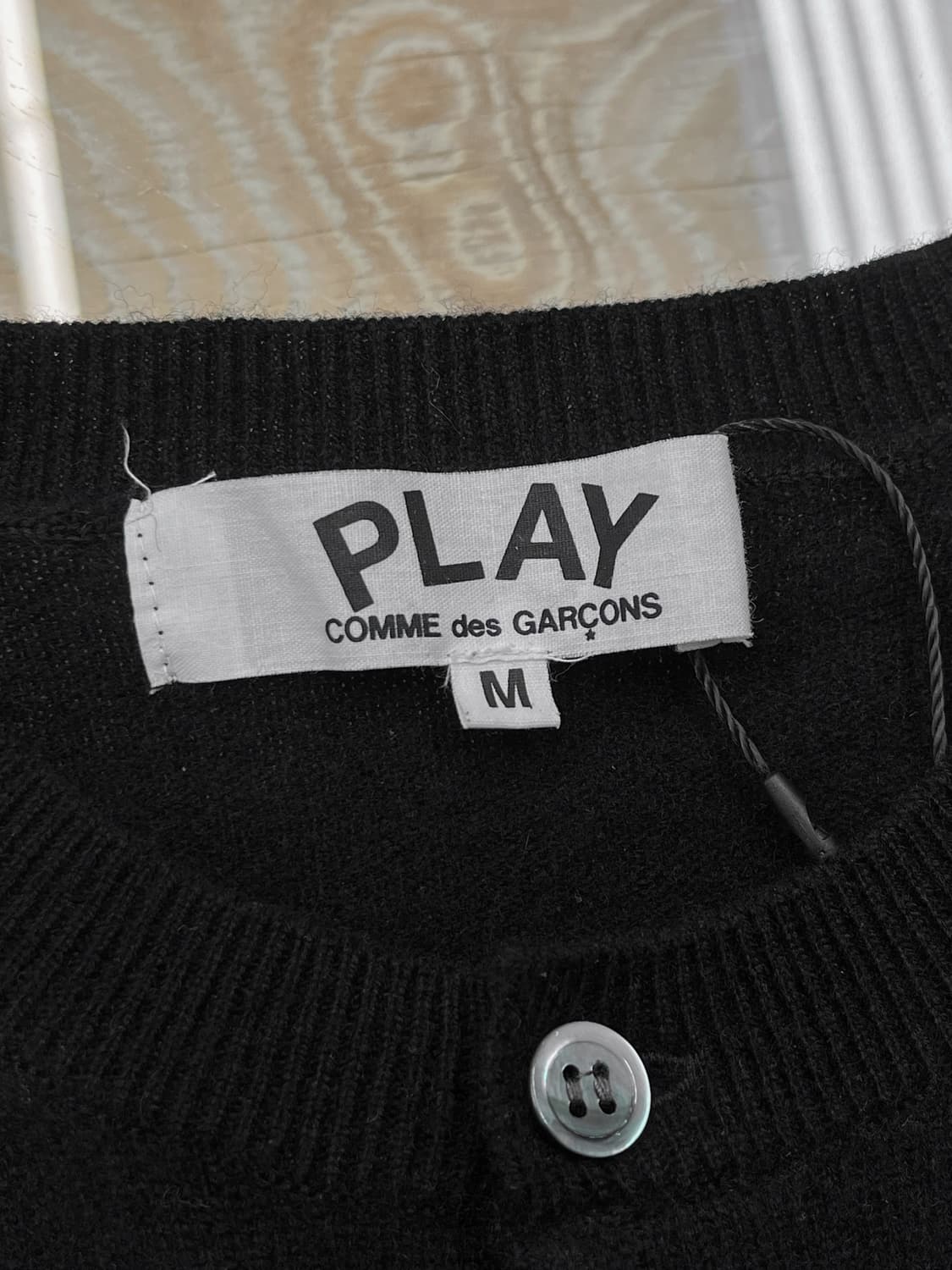 꼼데가르송 레드 하트 울 가디건 상품이미지4