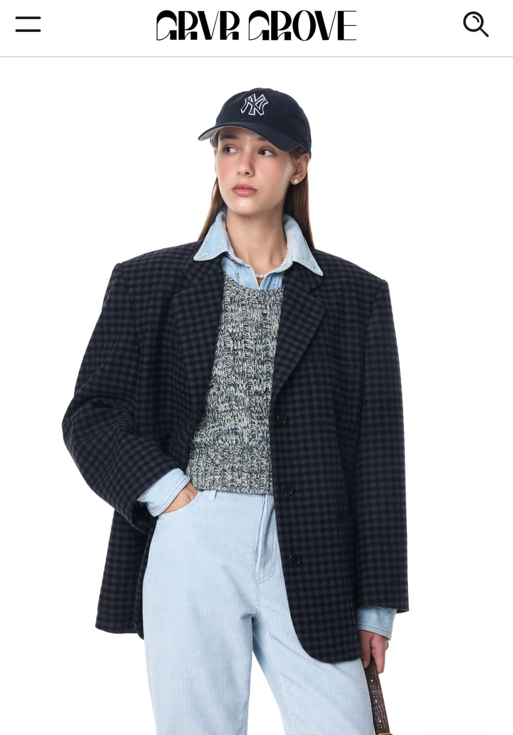 그로브 페니 체크 자켓 상품이미지4