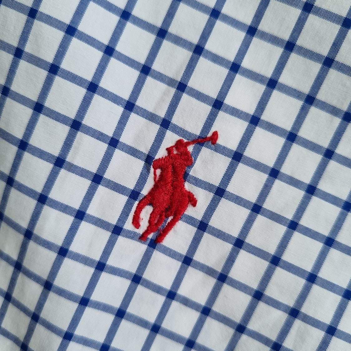 랄프로렌 슬림핏 블루 체크셔츠 1961 상품이미지5