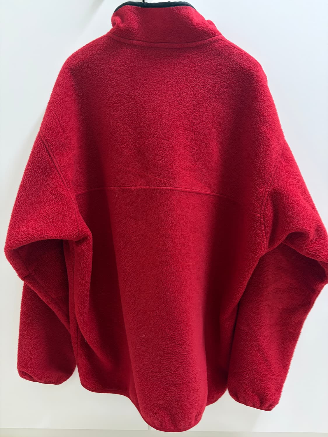 90s 파타고니아 신칠라 스냅티 레드 블랙 L 상품이미지4