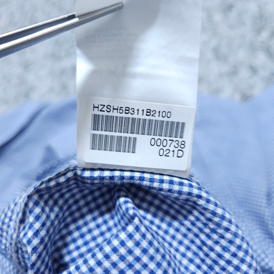 헤지스)100 남자 마이크로 체크셔츠남방 / 왕눈이샵 상품이미지10