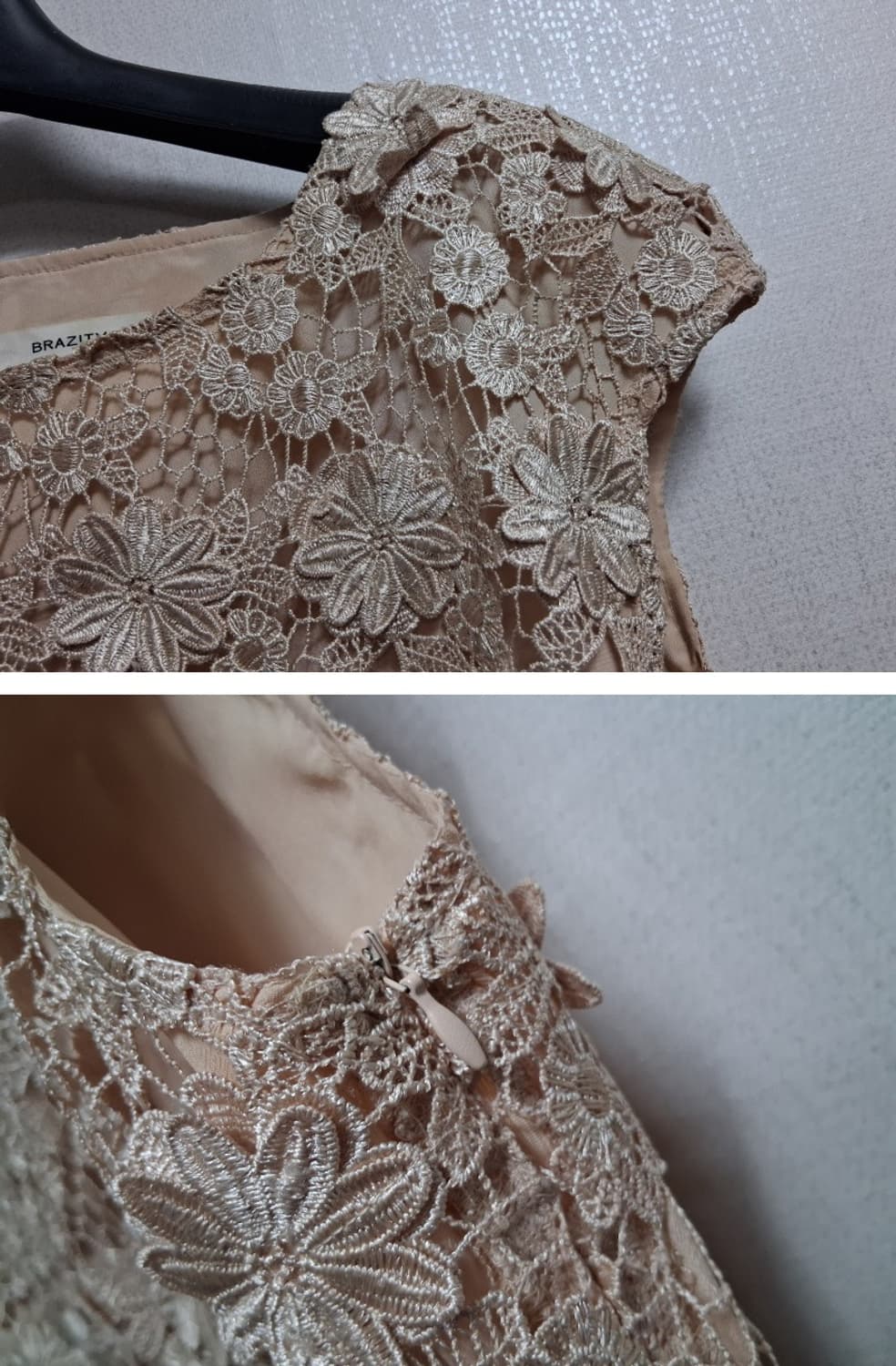 BRAZITY 입체 플라워 실크 모티브레이스 원피스 66 상품이미지5