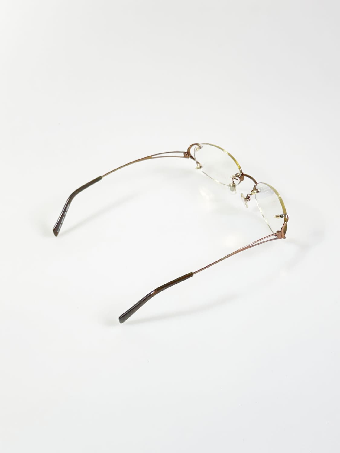 KENZIA ITALT 무테 오벌 메탈 프레임 빈티지 안경 상품이미지4