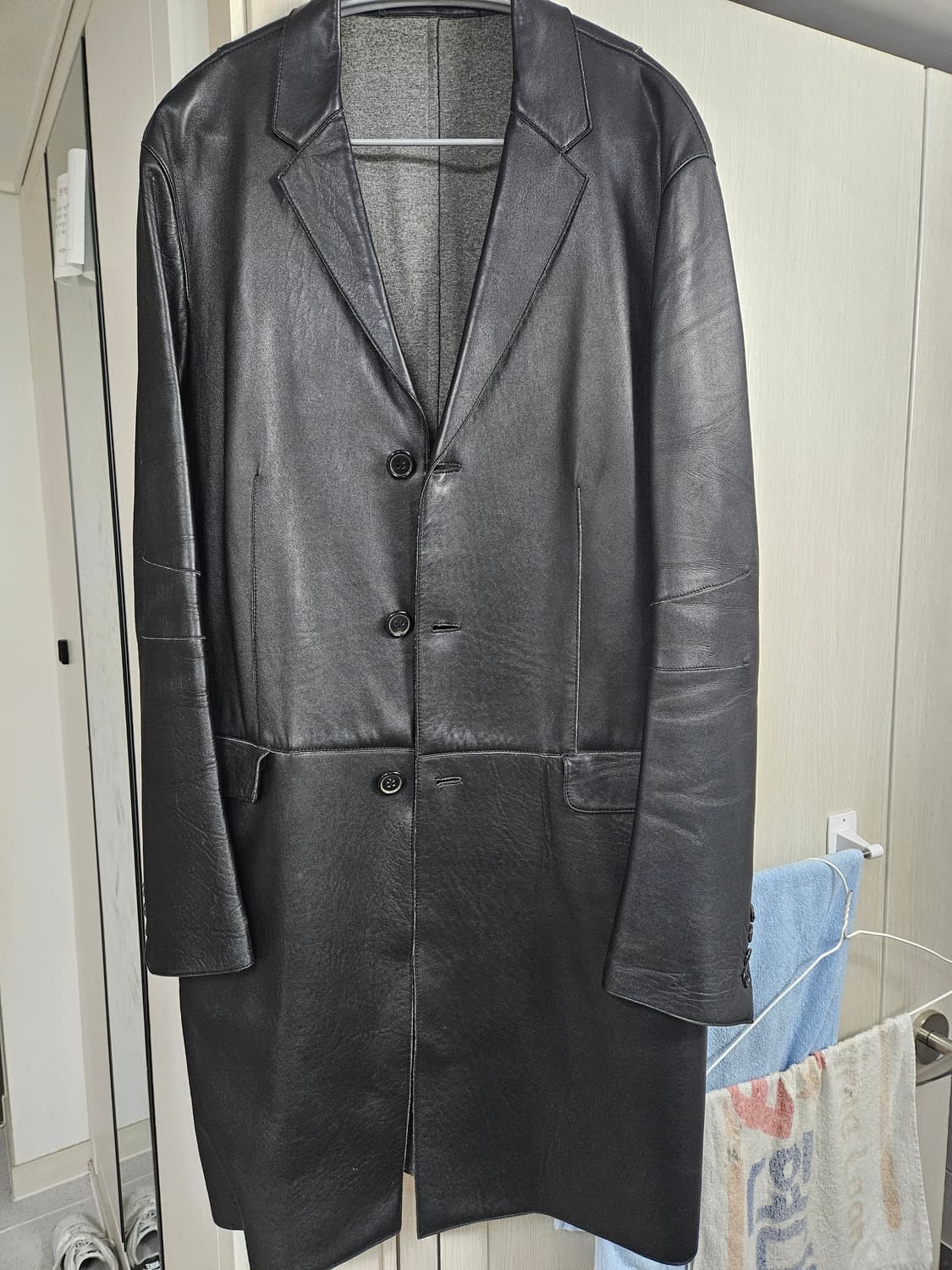 닐바렛 램스킨 레더 싱글 코트 m 상품이미지1