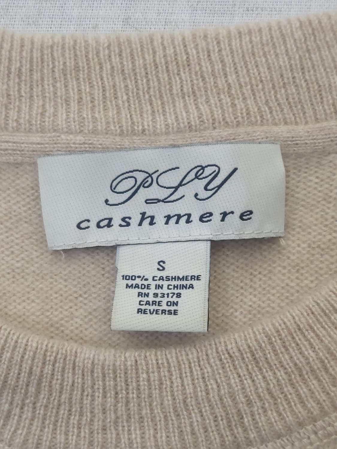캐시미어 라운드넥 니트 베이지 s 상품이미지3
