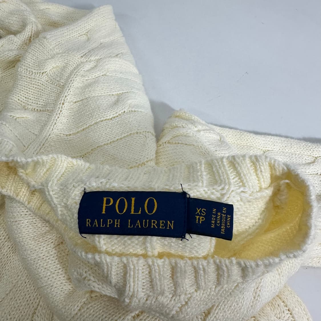 우먼XS-S 폴로 랄프로렌 크림 꽈배기니트 상품이미지5