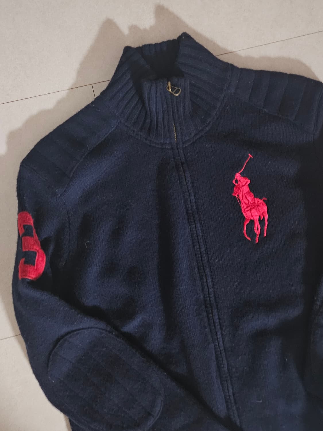 빅포니 니트집업 폴로 상품이미지2