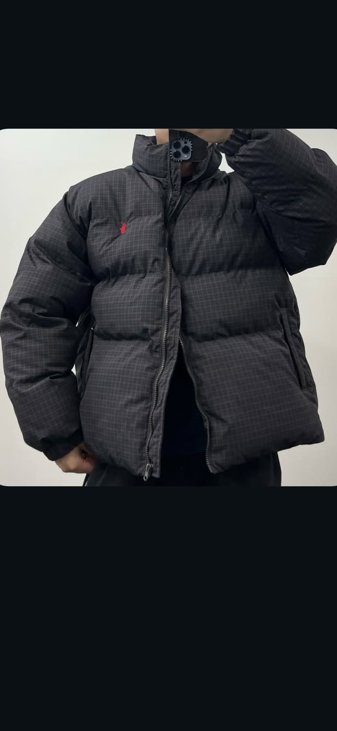 폴로 체크 패딩 상품이미지1