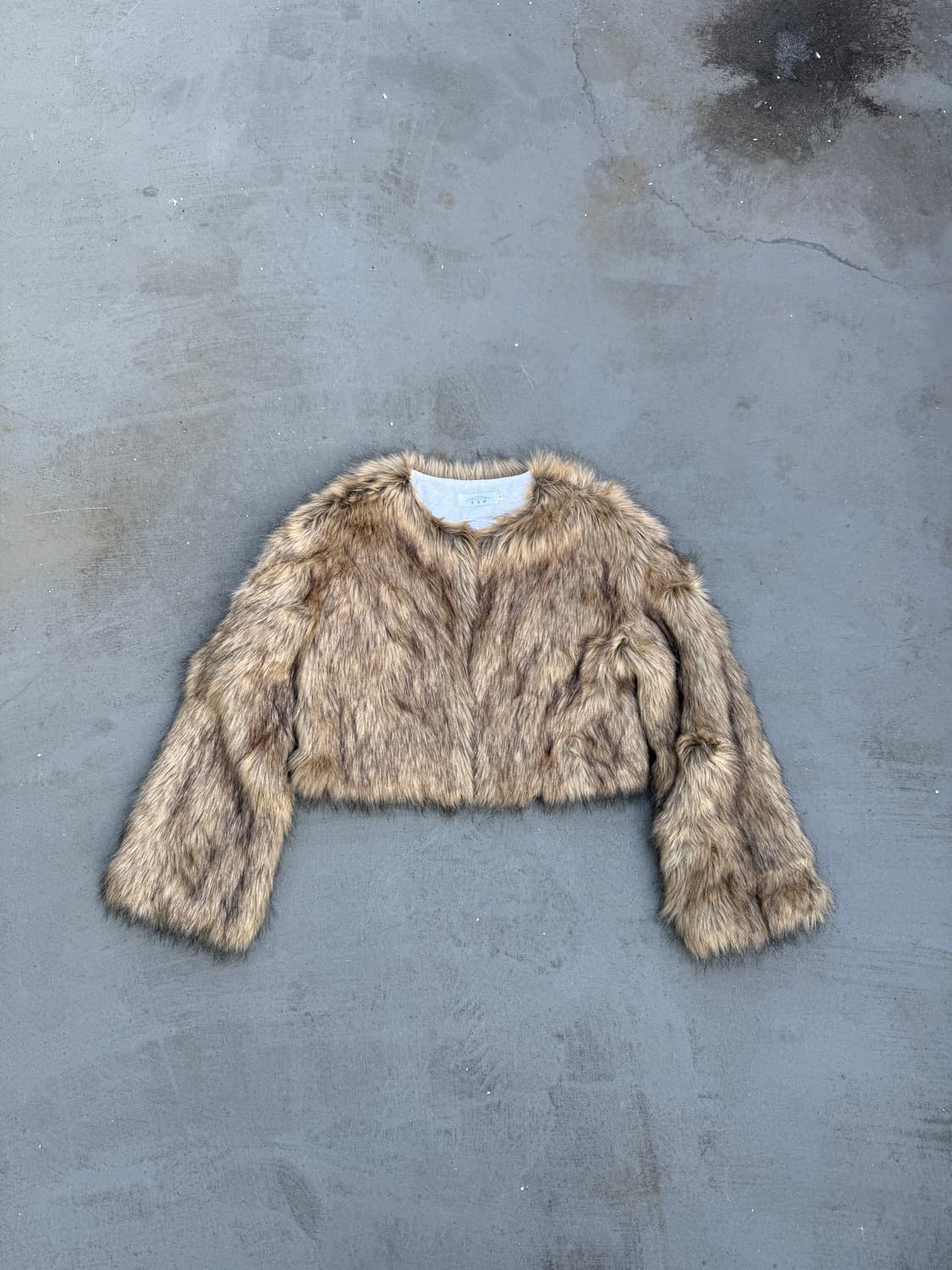 빈티지 퍼 크롭 자켓 상품이미지1