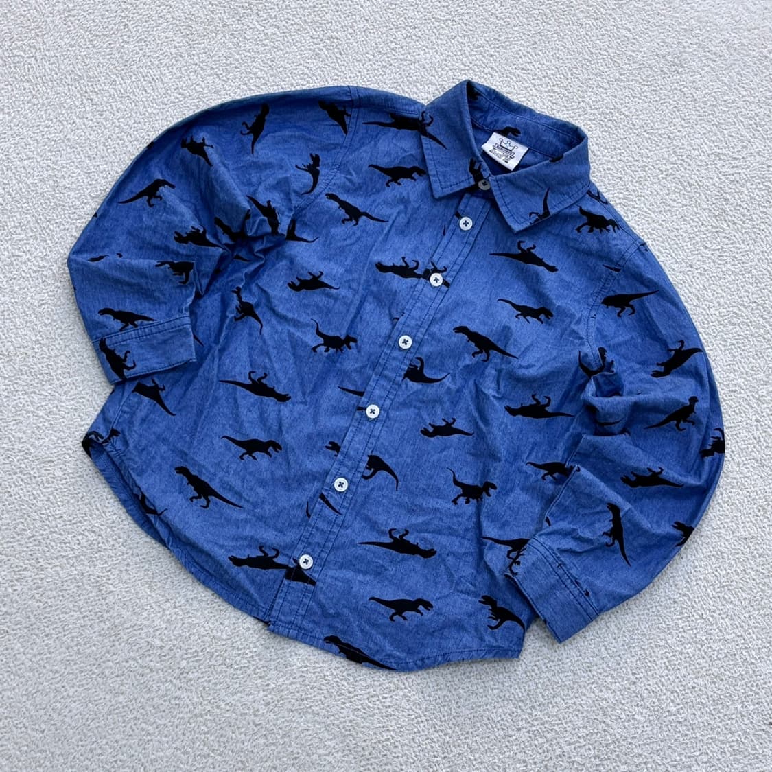 130 바비디부 키즈 공룡 패턴 긴팔 0421E 상품이미지1