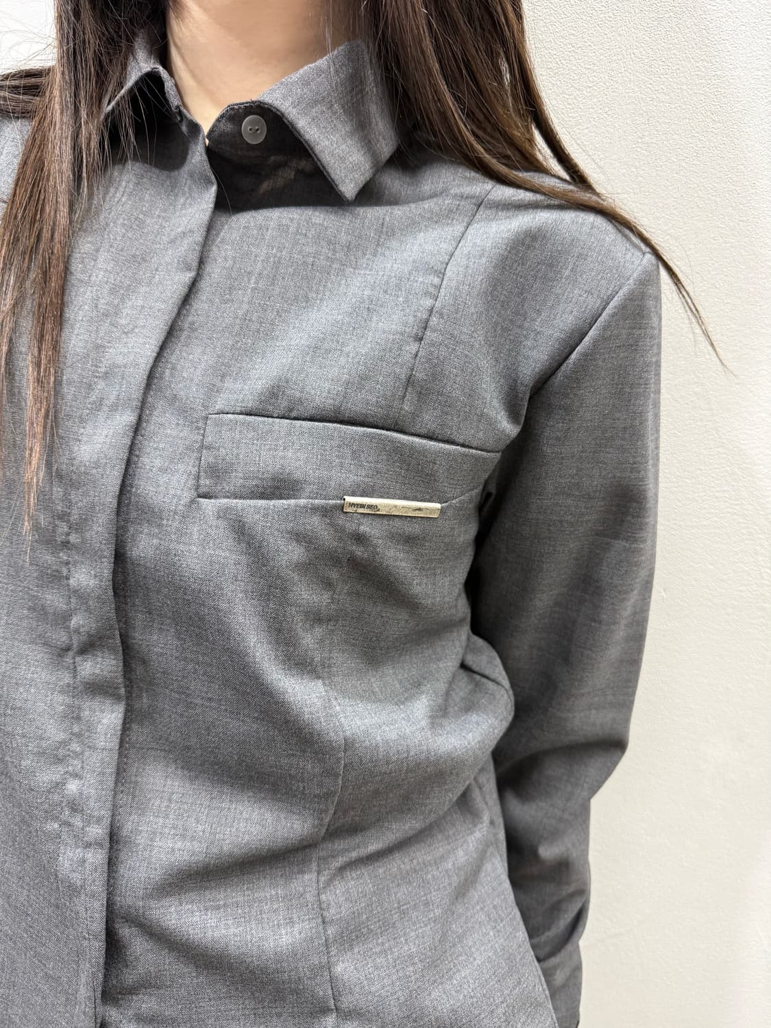 혜인서 프레피 무드 슬림 실루엣 셔츠 상품이미지3