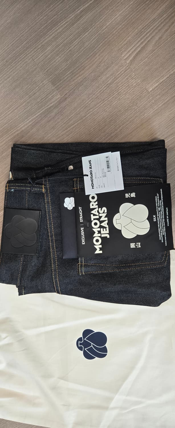 모모타로 진즈. 실크혼방 생지데님. 스트레이드 30사이즈. 상품이미지2