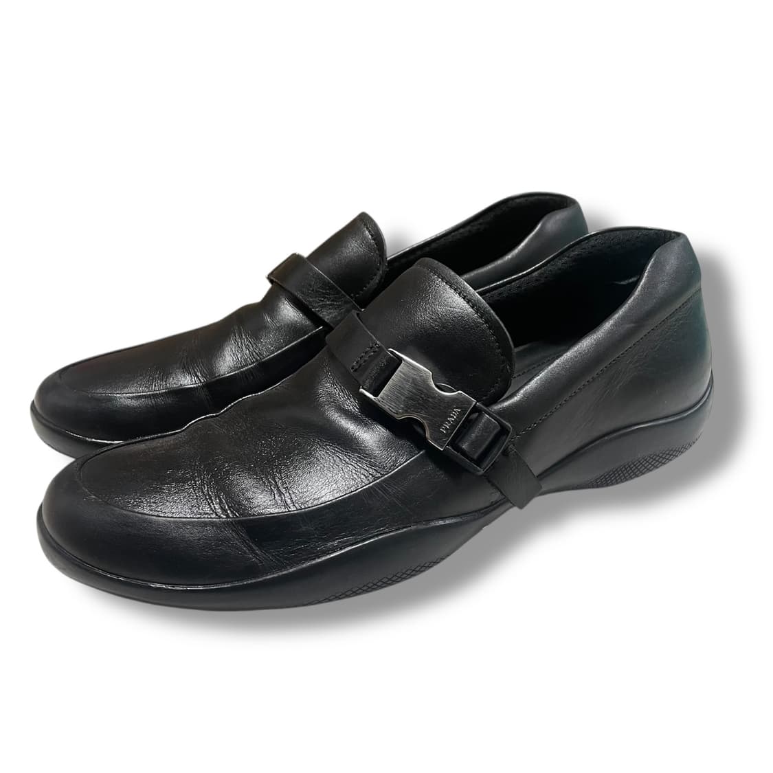 265~270) 프라다 스포츠 버클 레더 로퍼 구두 상품이미지1