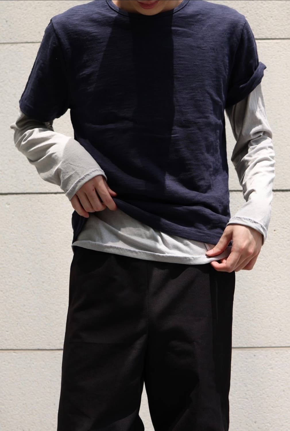 Les fin t-shirt navy 1 상품이미지1