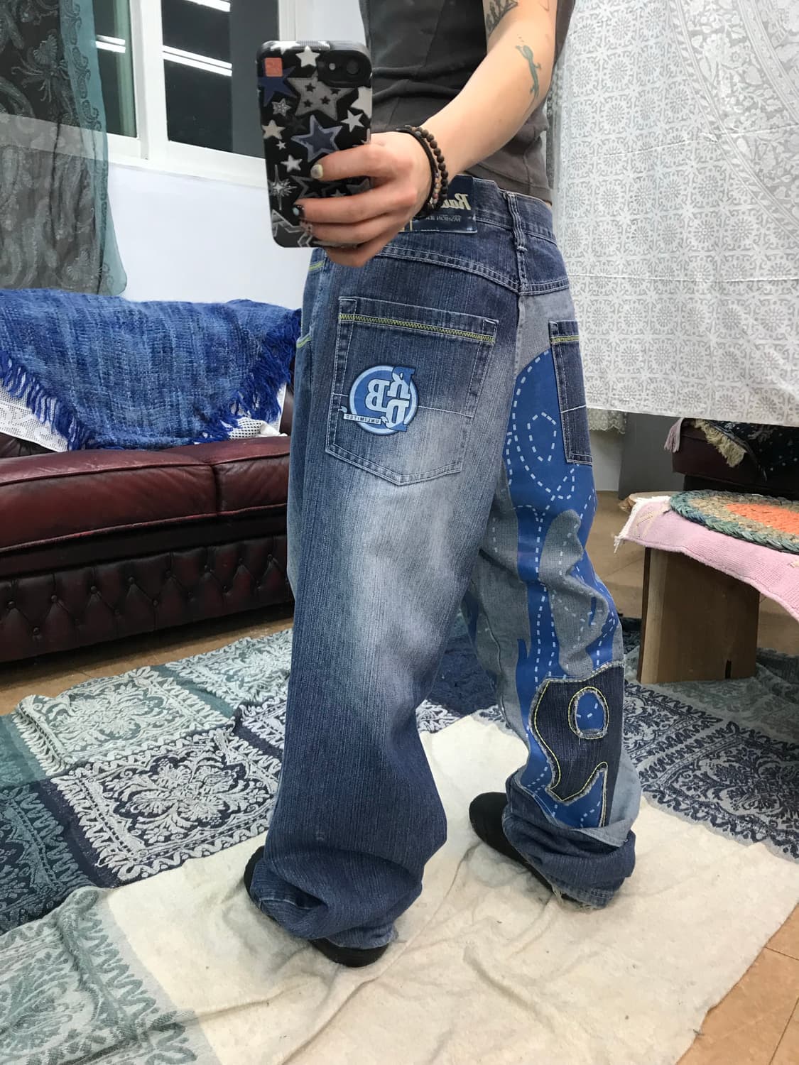 Rawblue 빈티지 패치 디테일 데님팬츠 상품이미지2