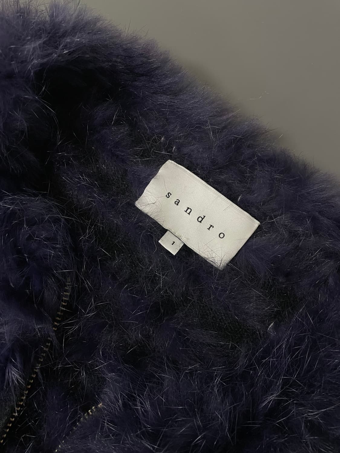 [1] 산드로 래빗 퍼 니트 바이커자켓 상품이미지8