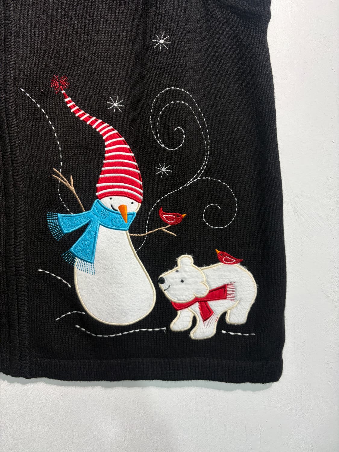 U.S.A. 크리스마스 라미&코튼 어글리니트 베스트 XL 상품이미지5