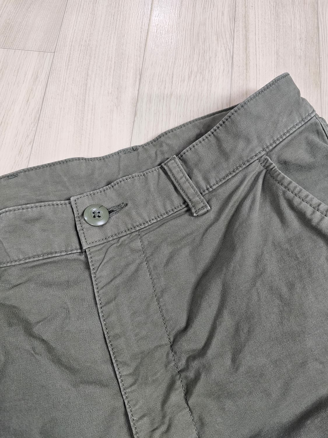 [S] 유니클로 올리브 코튼 스트레치 카고 팬츠 상품이미지3