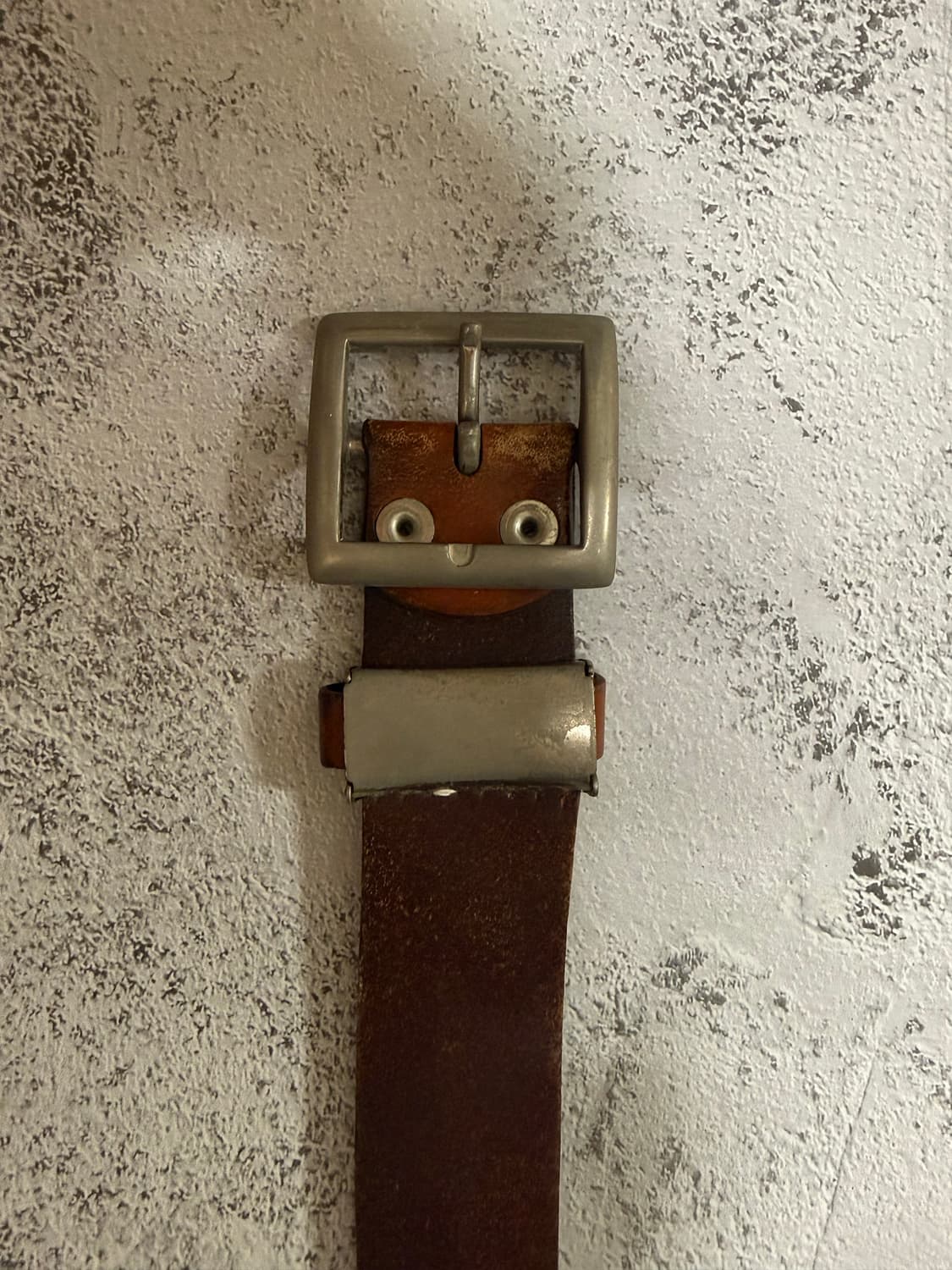 빈티지 레더 스퀘어버클 벨트 상품이미지4