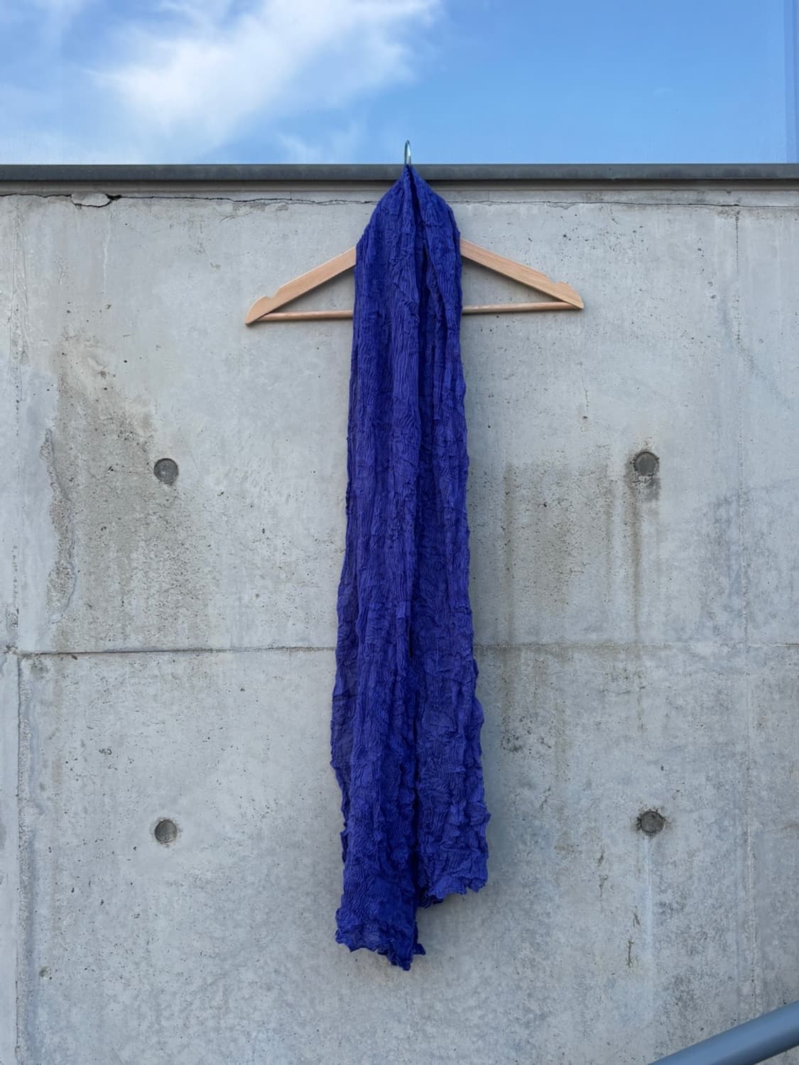 Vintage Pleats Blue Scarf 상품이미지1