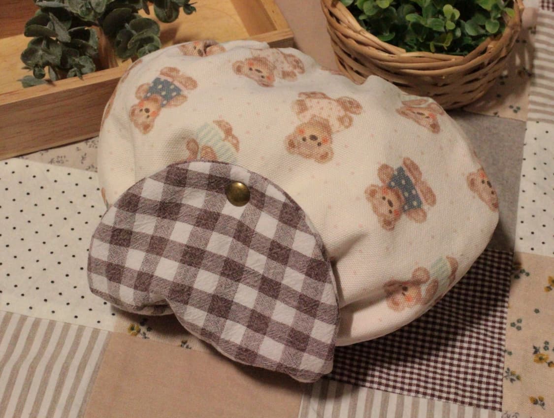 핸드메이드 곰무늬 밴딩 파우치 상품이미지2