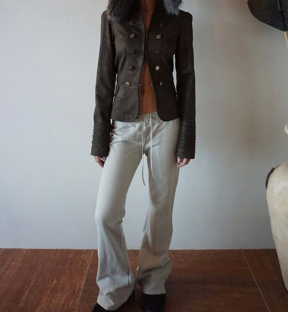 스컬프터 Glitter Boots Cut Sweatpants Sage 상품이미지2